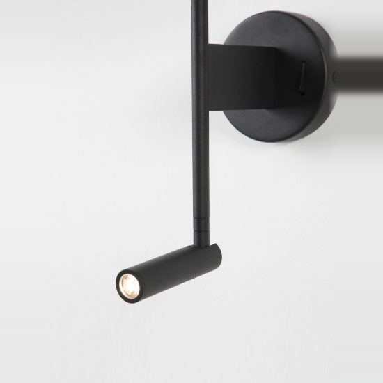 Applique per comodino camera da letto moderna cilindro nera