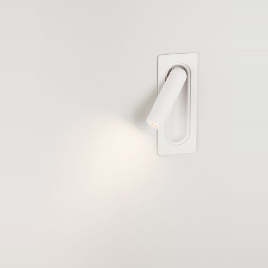 Applique da incasso per comodino camera da letto led 3w 3000k 17cm moderna bianca