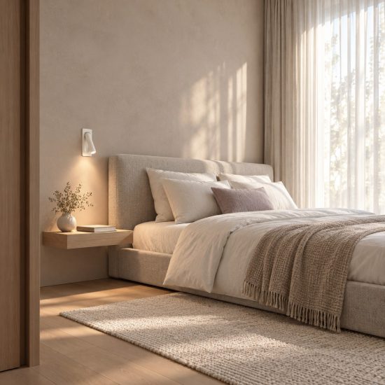 Applique da incasso per comodino camera da letto led 3w 3000k 17cm moderna bianca