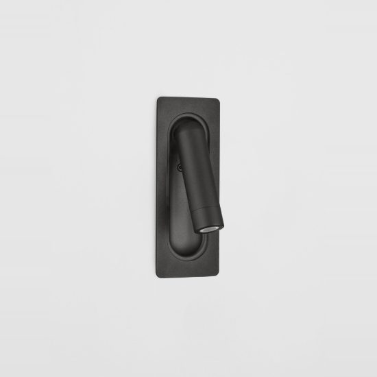 Applique da incasso per comodino camera da letto moderna nera led 3w 3000k 17cm
