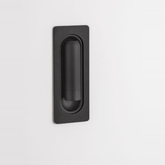 Applique da incasso per comodino camera da letto moderna nera led 3w 3000k 17cm