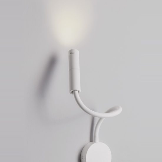 Applique per comodino camera da letto led 6w 3000k moderna cilindro bianca