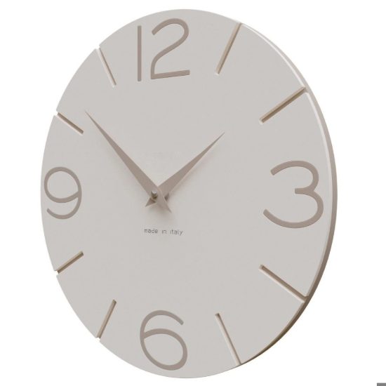 Orologio da parete per soggiorno 30cm legno lino moderno