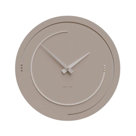 Orologio da parete moderno rotondo legno caffelatte