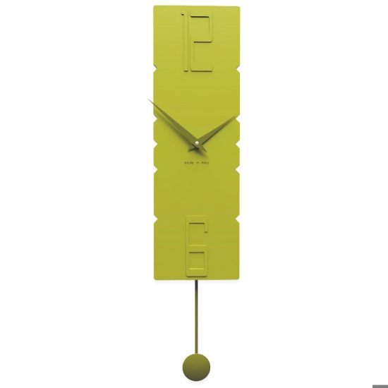 Orologio a pendolo da parete moderno legno verde cedro