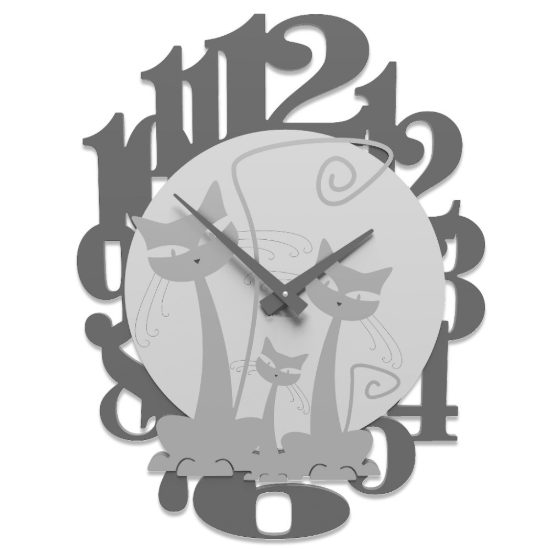Gatti orologio moderno da parete legno alluminio