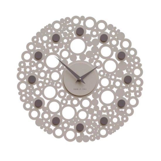 Orologio in legno tortora moderno rotondo 40cm