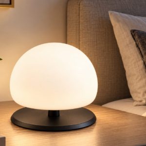 Fabas morgana abat-jour per camera da letto nero led 3w dimmerabile