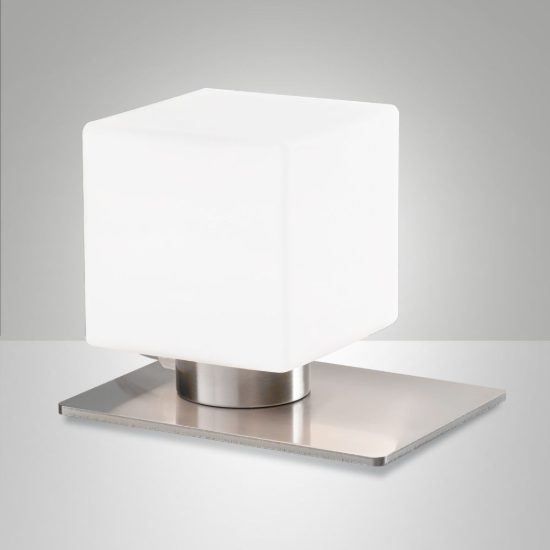 Fabas lampada da tavolo nichel satinato 3w dimmerabile