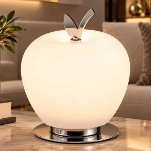 Fabas luce wendy lampada da comodino per camera da letto bianco cromato led 8w 3000k