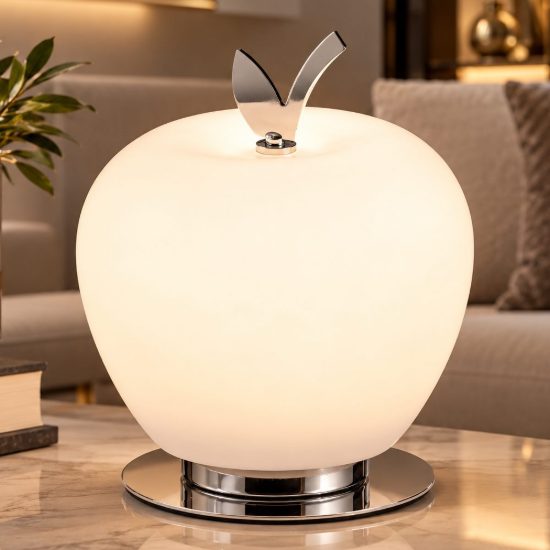 Fabas luce wendy lampada da comodino per camera da letto bianco cromato led 8w 3000k