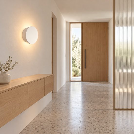Applique in gesso lampada da parete moderna rotondo bianco per soggiorno