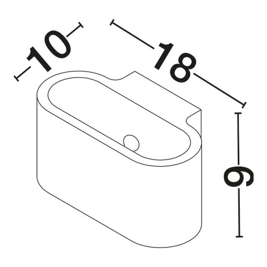Applique in gesso da parete 18cm moderna ovale bianca per soggiorno