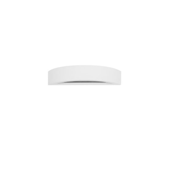 Applique in gesso 30cm moderna curva bianco per soggiorno