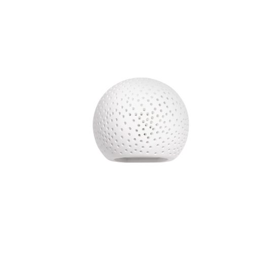 Applique da parete 15cm moderna bombata bianca per soggiorno