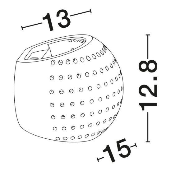 Applique da parete 15cm moderna bombata bianca per soggiorno