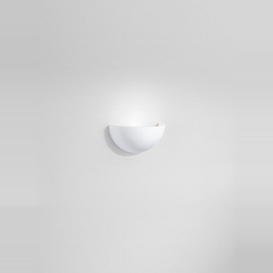 Applique in gesso led 4w 3000k 6cm moderna cupola bianca per soggiorno