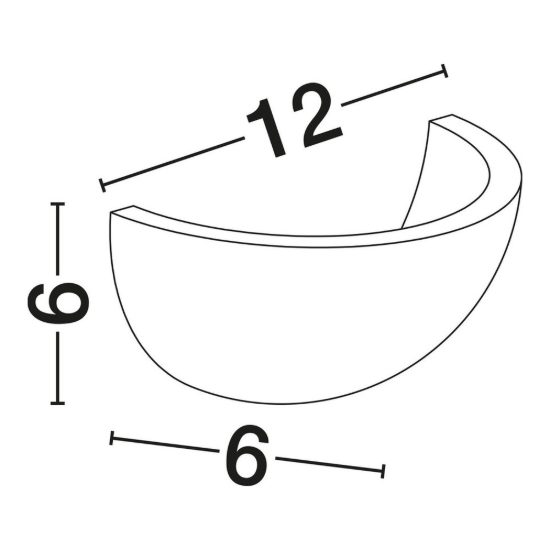 Applique in gesso led 4w 3000k 6cm moderna cupola bianca per soggiorno
