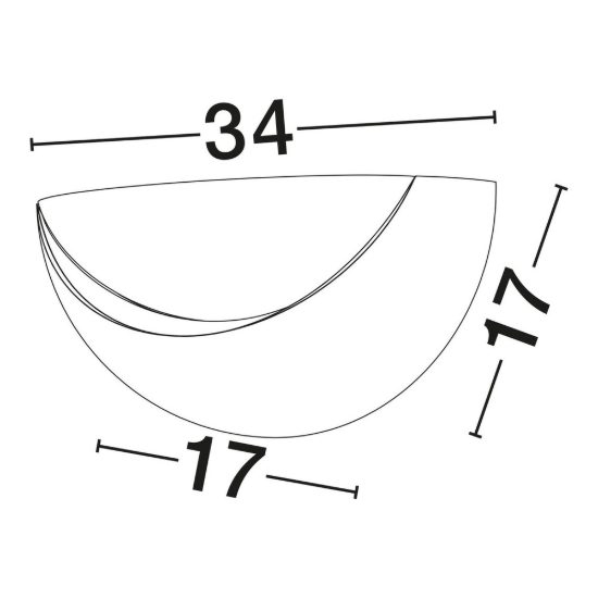 Applique in gesso da parete 34cm moderna sagomata bianca per soggiorno