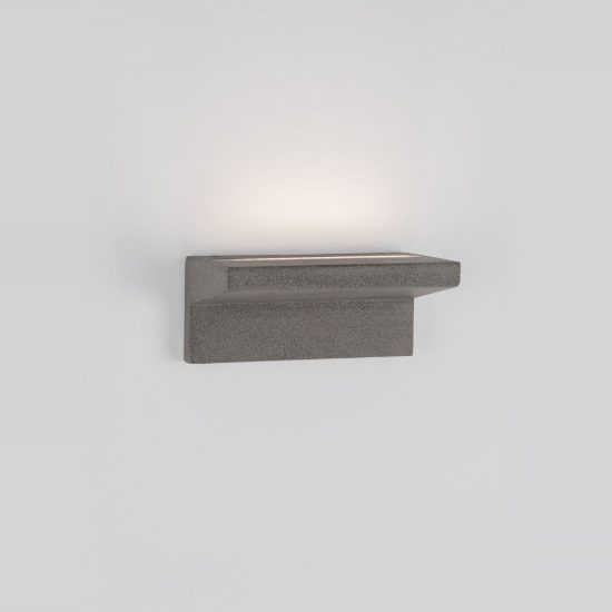 Applique in gesso da esterno moderna nera led 6w 3000k ip65 20cm