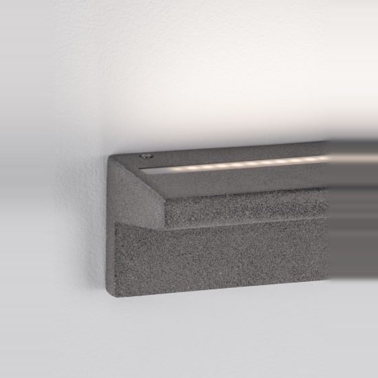 Applique in gesso da esterno moderna nera led 6w 3000k ip65 20cm