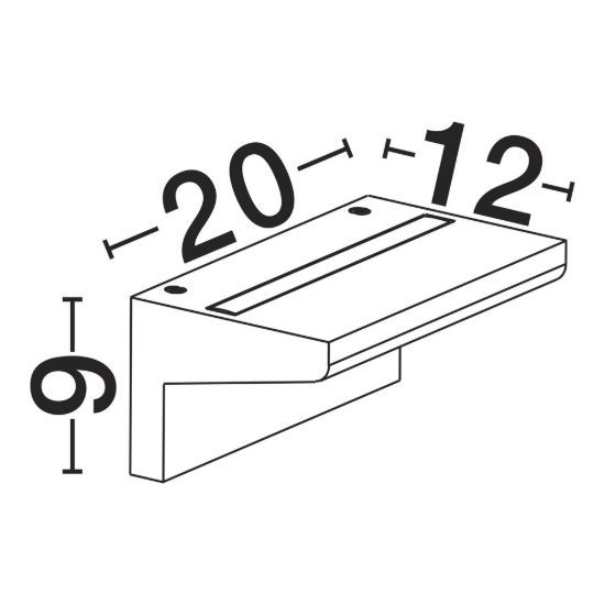 Applique in gesso da esterno moderna nera led 6w 3000k ip65 20cm