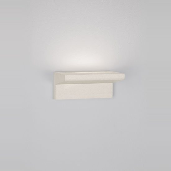 Applique in gesso da esterno led 6w 3000k ip65 moderna rettangolare bianca