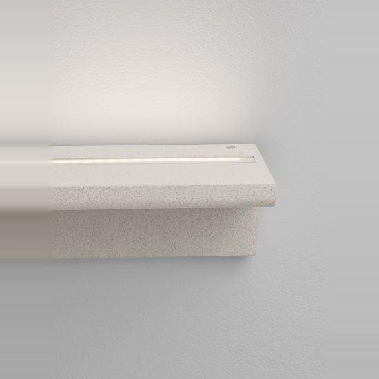 Applique in gesso da esterno led 6w 3000k ip65 moderna rettangolare bianca