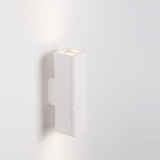 Applique in gesso da parete 8cm per cucina moderna quadrato bianco