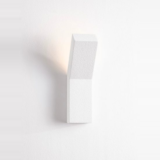 Applique in gesso da parete 8cm moderna rettangolare bianca per soggiorno