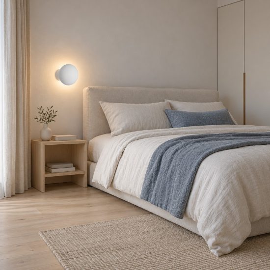 Applique da parete led 6w 3000k moderna sferica bianca vetro per soggiorno