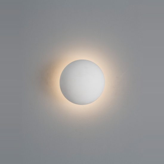 Applique da parete led 6w 3000k moderna sferica bianca vetro per soggiorno