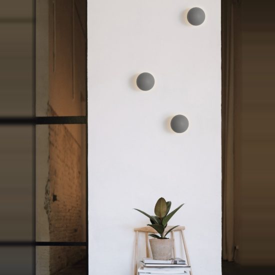 Applique da parete led 6w 3000k moderna per soggiorno grigio e bianco