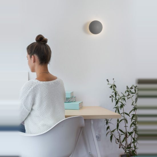 Applique da parete led 6w 3000k moderna per soggiorno grigio e bianco
