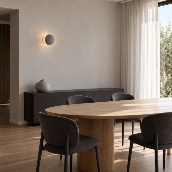 Applique da parete led 6w 3000k moderna per soggiorno grigio e bianco