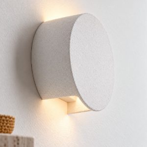 Applique in gesso da parete moderna rotonda bianca per soggiorno