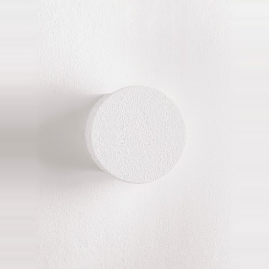 Applique in gesso da parete moderna rotonda bianca per soggiorno