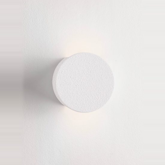 Applique in gesso da parete moderna rotonda bianca per soggiorno