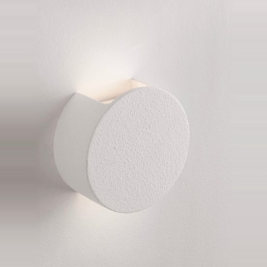 Applique in gesso da parete moderna rotonda bianca per soggiorno