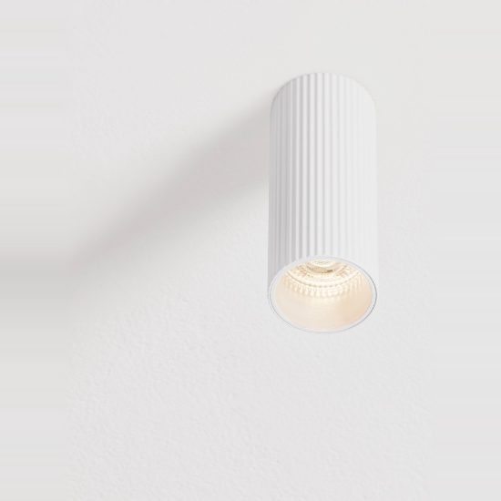Faretto gu4 per cucina moderno da soffitto cilindro bianco sabbiato