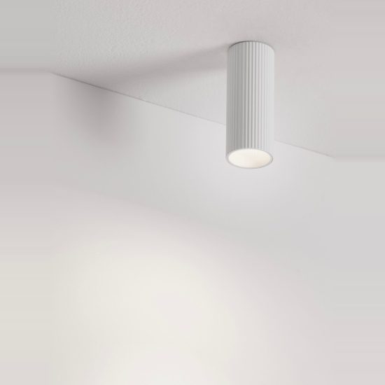 Faretto gu4 per cucina moderno da soffitto cilindro bianco sabbiato