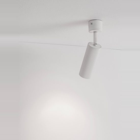 Faretto da soffitto orientabile per cucina moderno cilindro bianco