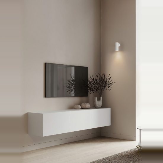 Applique da parete moderna cilindro bianco per soggiorno