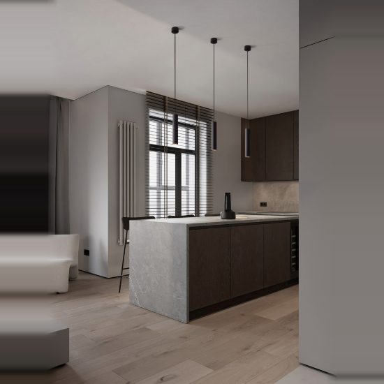 Lampada per cucina moderna cilindro nero a sospensione