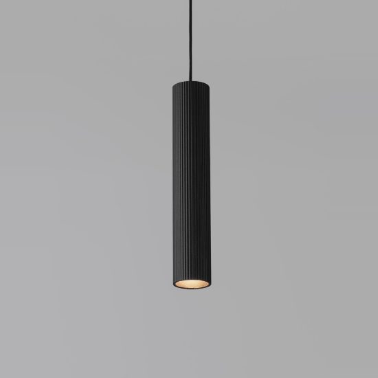 Lampada per cucina moderna cilindro nero a sospensione