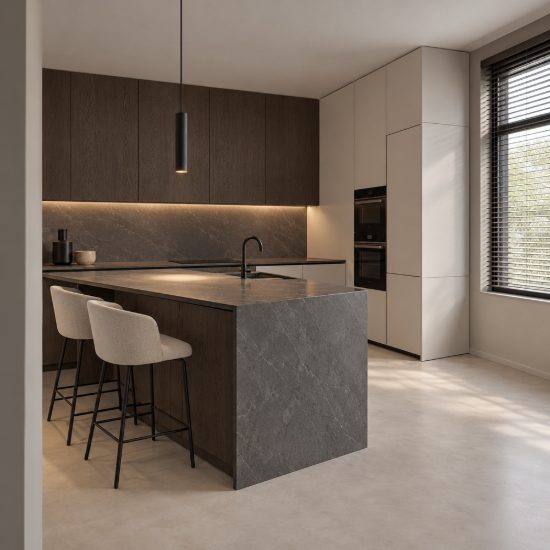Lampada per cucina moderna cilindro nero a sospensione