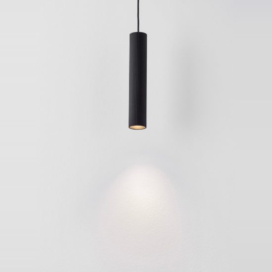 Lampada per cucina moderna cilindro nero a sospensione