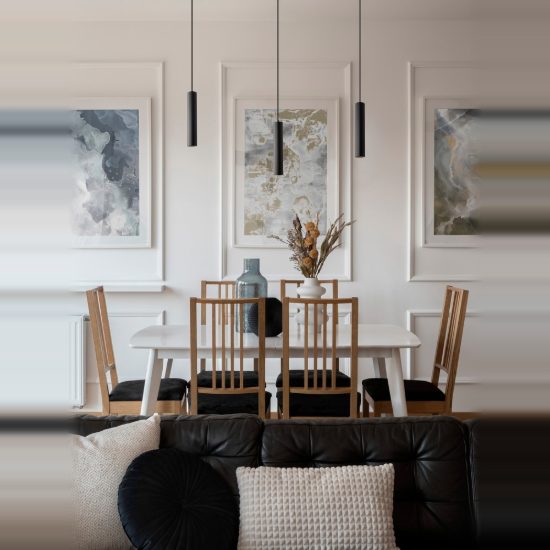 Lampada per cucina moderna cilindro nero a sospensione