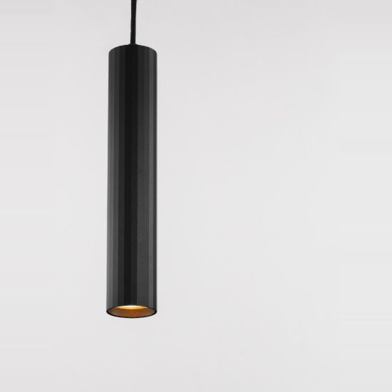 Lampada per cucina moderna cilindro nero a sospensione