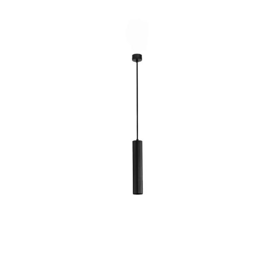 Lampada per cucina moderna cilindro nero a sospensione